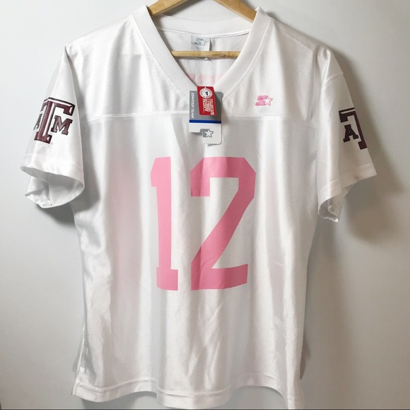 pink and white jersey